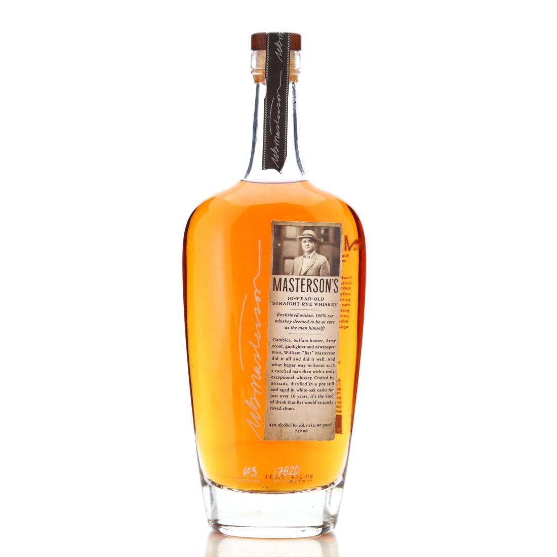 Mastersons 10 Year Old Straight Rye Whiskey