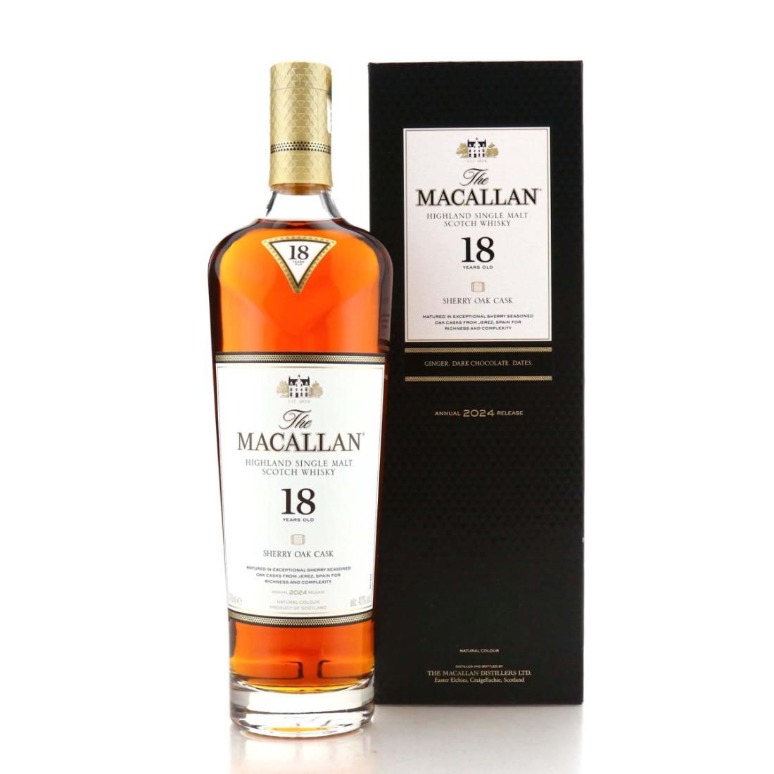 Macallan Sherry Oak Cask 18 Year Old Annual 2024 Release