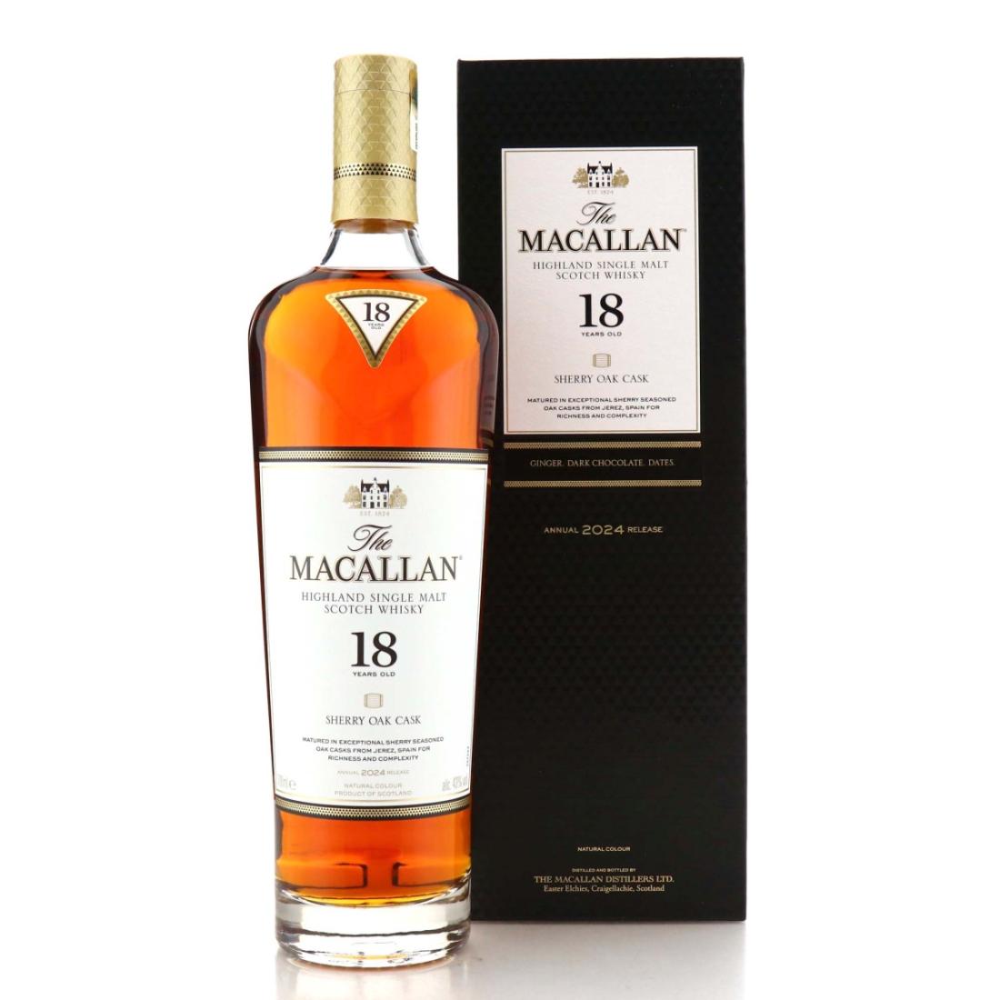 Macallan Sherry Oak Cask 18 Year Old Annual 2024 Release