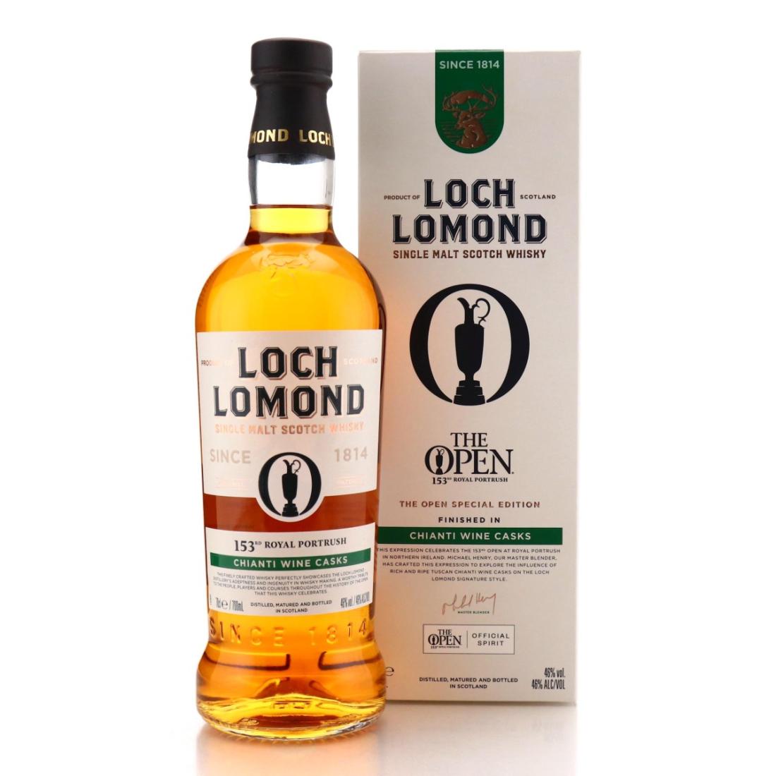 Loch Lomond The Open Special Edition 153rd Royal Portrush, American Oak & Chianti Wine Cask, 2025, 46% whisky bottle