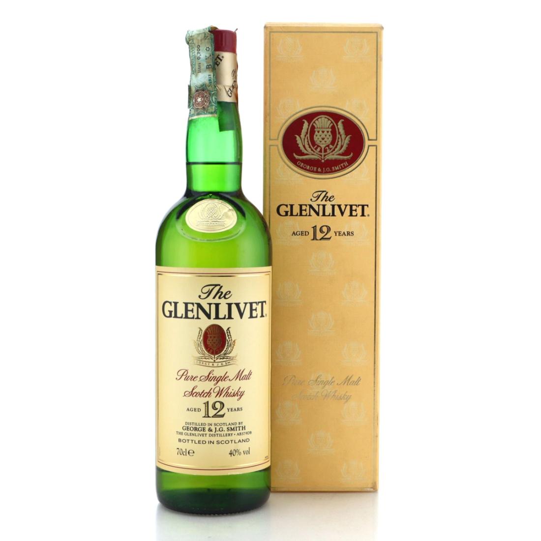 Glenlivet 12 Year Old, 1996, 40% whisky bottle