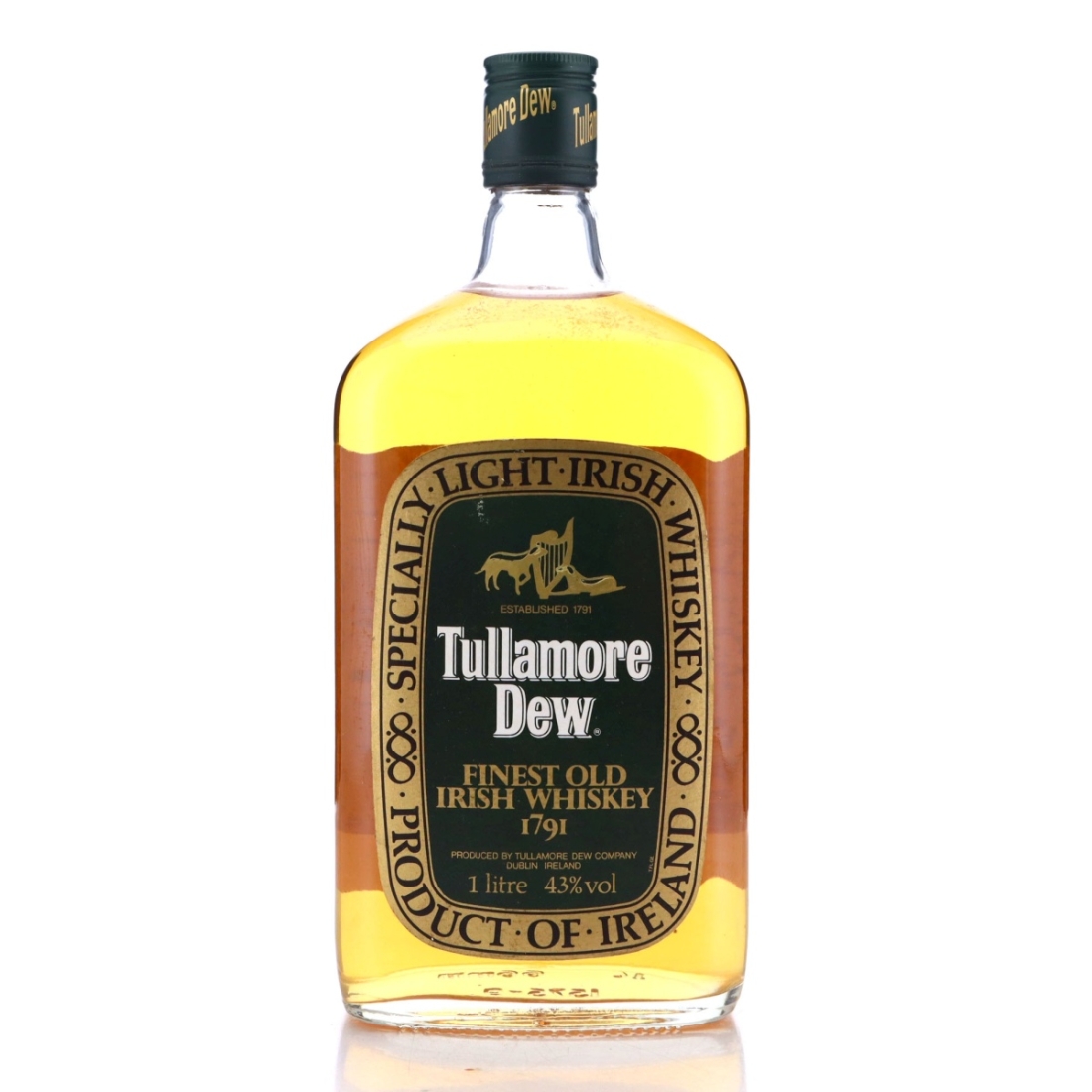 Image for Tullamore Dew Irish Whiskey 1 Litre 1980s