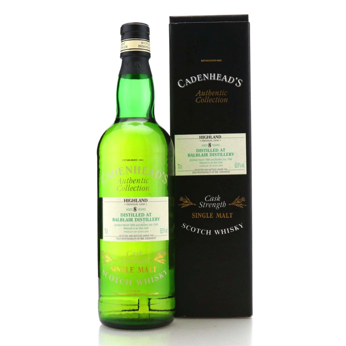 Image for Balblair 1990 Cadenhead's Authentic Collection 8 Year Old