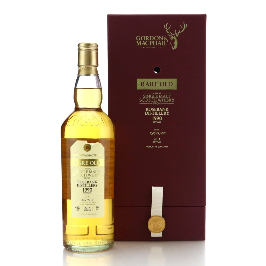 Image for Rosebank 1990 Gordon and MacPhail Rare Old Lot RO/14/02