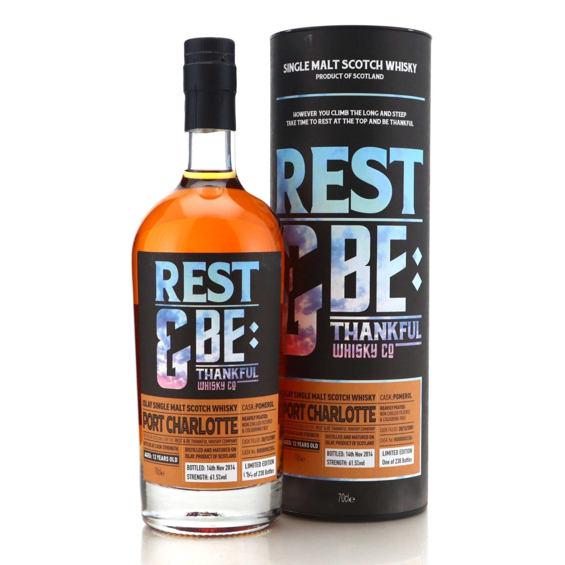 Image for Port Charlotte 2001  Rest & Be Thankful  12 Year Old Pomerol Cask