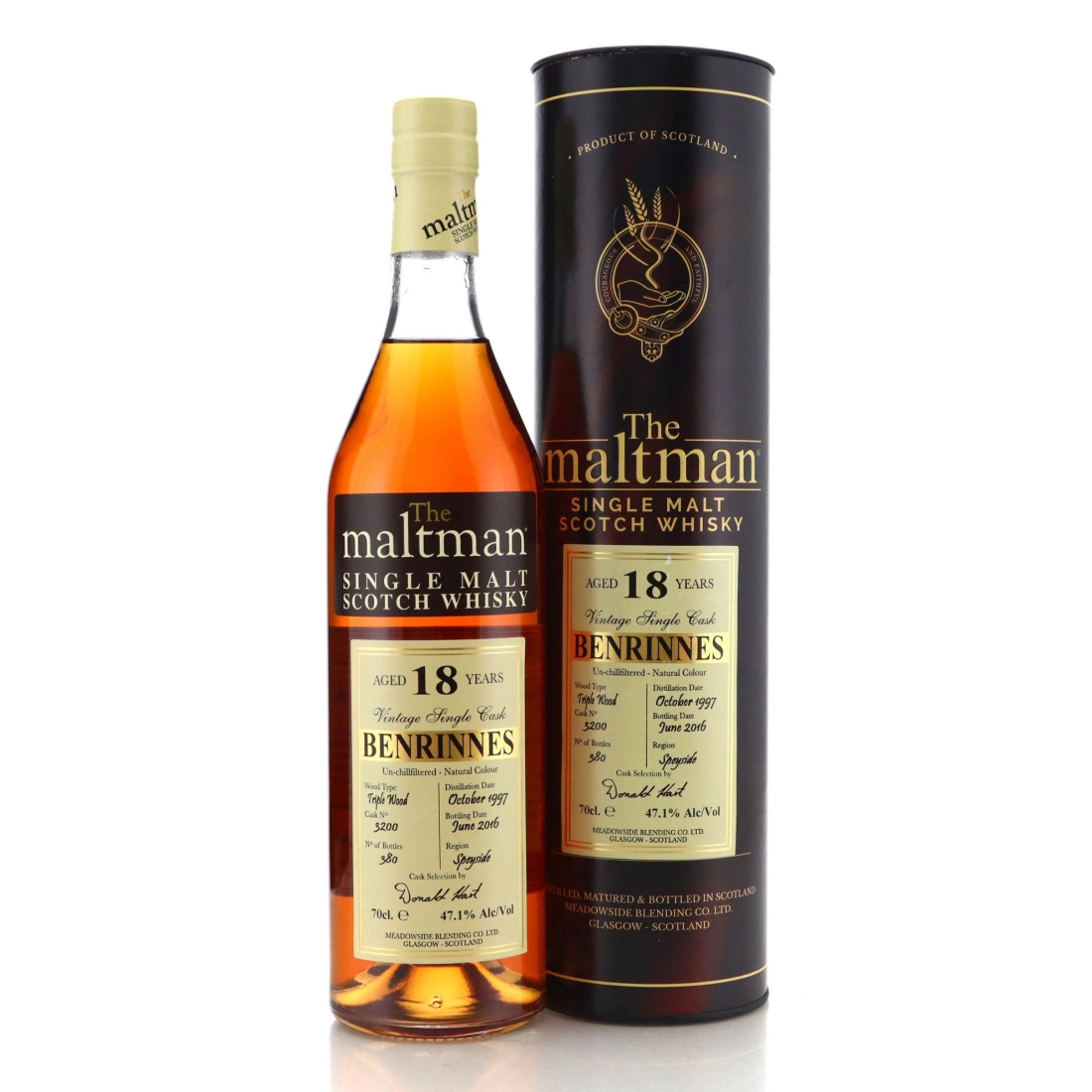 Image for Benrinnes 1997 The Maltman 18 Year Old