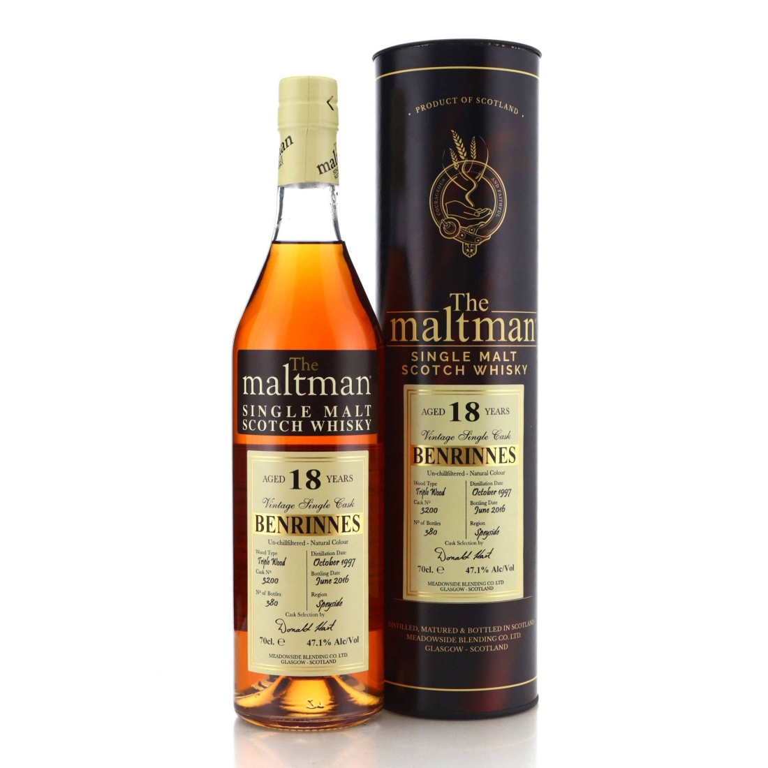 Image for Benrinnes 1997 The Maltman 18 Year Old