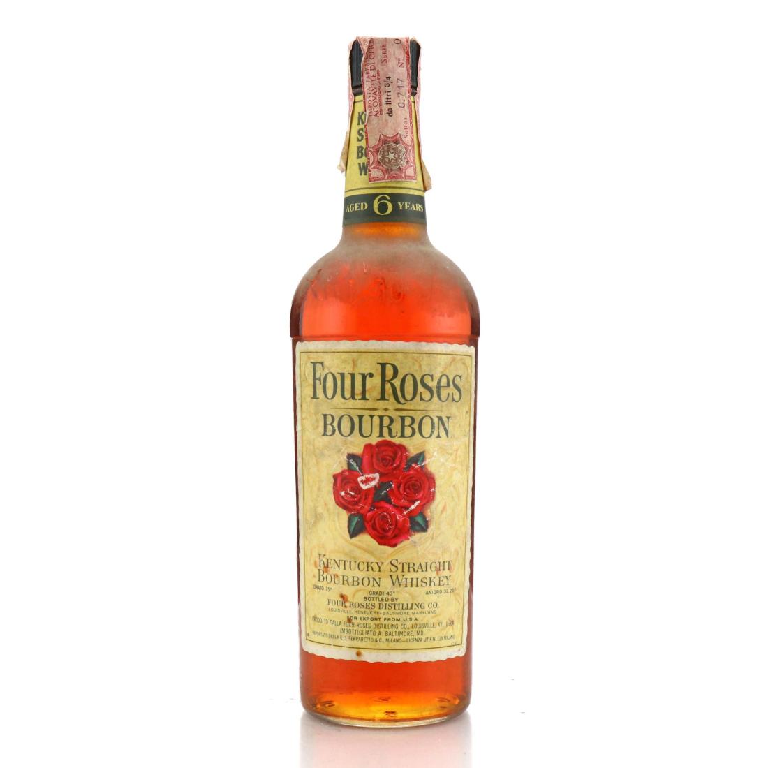 Four Roses 6 Kentucky Straight Bourbon 1970s Ferraretto Import