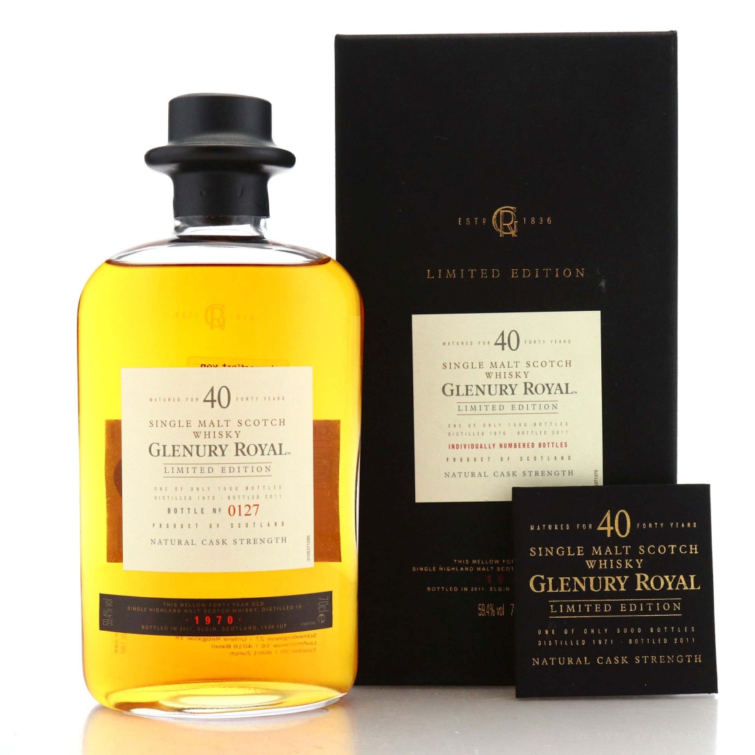 Image for Glenury Royal 1970 Natural Cask Strength 40 Year Old