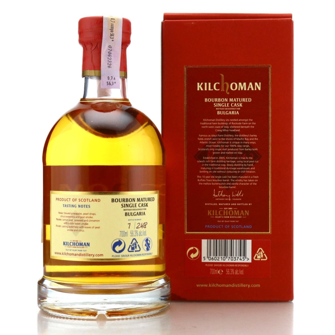 Image for Kilchoman 2010 Single Cask #430 - Bulgaria