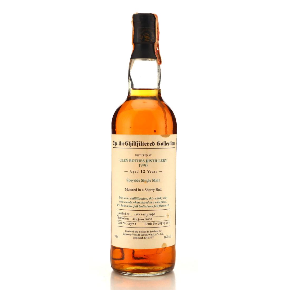 Glenrothes 1990 Signatory Vintage 12 10974