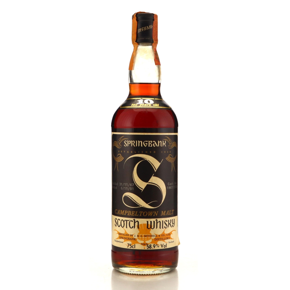 Image for Springbank 1967 Single Sherry Cask 10 Year Old #3130 - A. Sutti