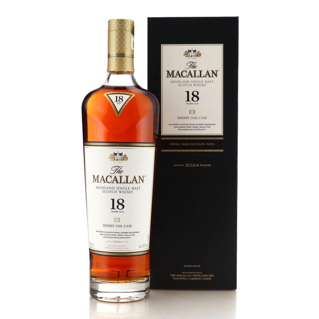 Macallan Sherry Oak Cask 18 Year Old Annual 2024 Release