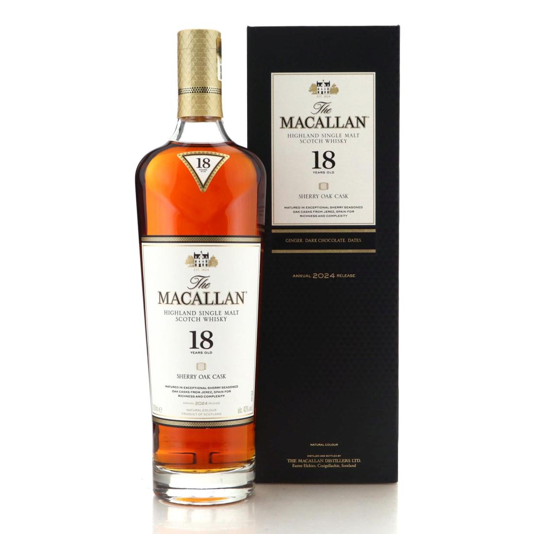 Macallan Sherry Oak Cask 18 Year Old Annual 2024 Release