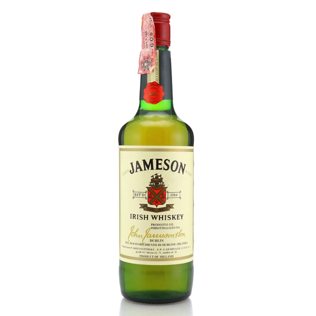Image for Jameson Irish Whiskey 1980s / Soffiantino Import