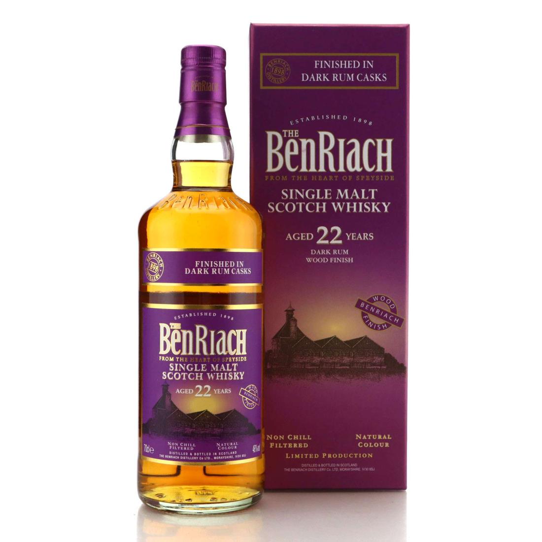 Benriach Finished In Dark Rum Cask 22