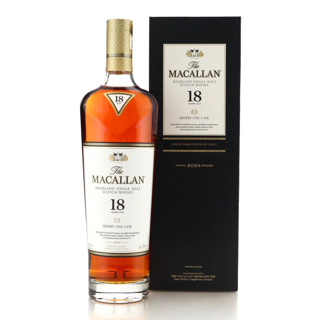 Macallan Sherry Oak Cask 18 Year Old Annual 2024 Release