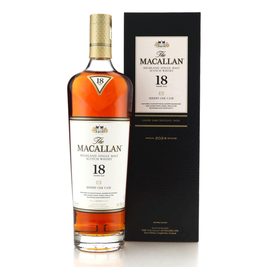 Macallan Sherry Oak Cask 18 Year Old Annual 2024 Release