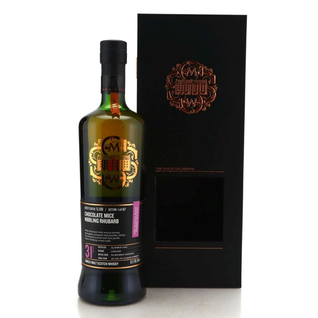 Auchentoshan 1992 SMWS 31 Year Old 5130 Chocolate mice nibbling rhubarb