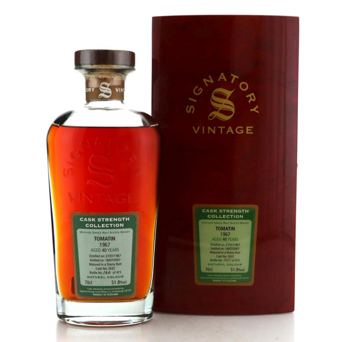 Tomatin 1967 Cask Strength Collection 40 Year Old