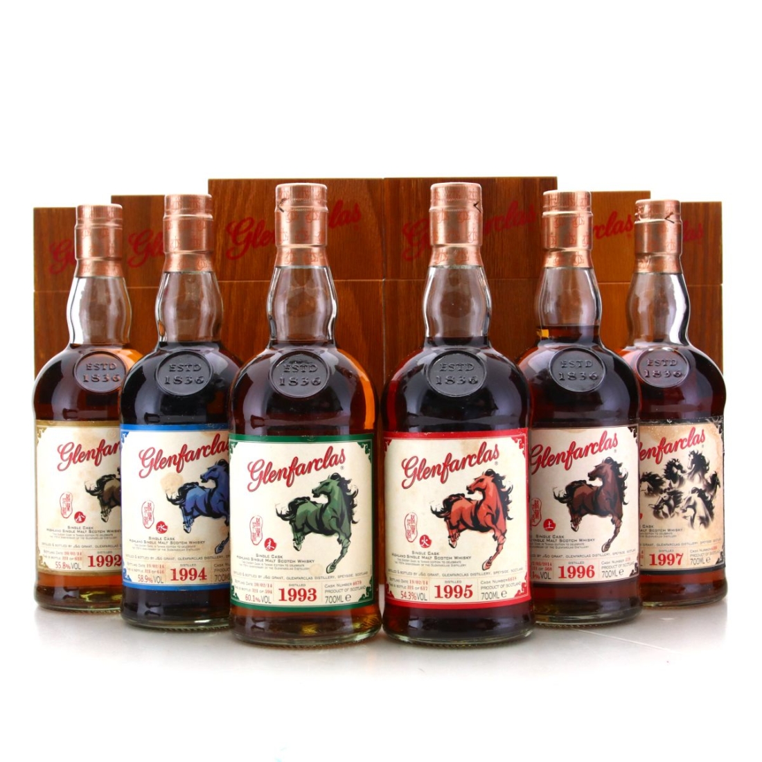 Image for Glenfarclas Horse Series Single Casks 6 x 70cl - 178th Anniversary