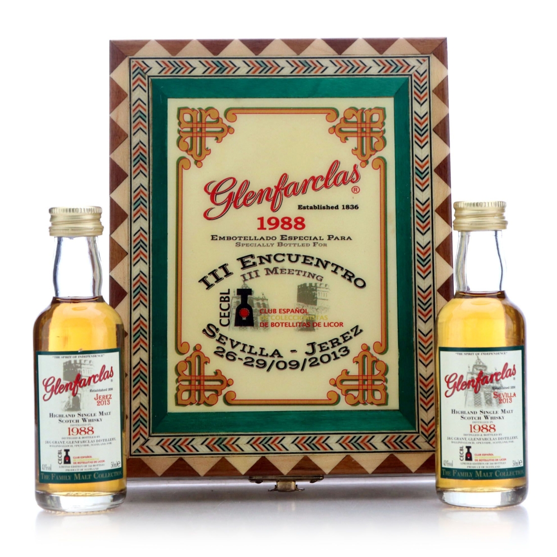 Image for Glenfarclas 1988 Miniature Cigar Box Gift Pack
