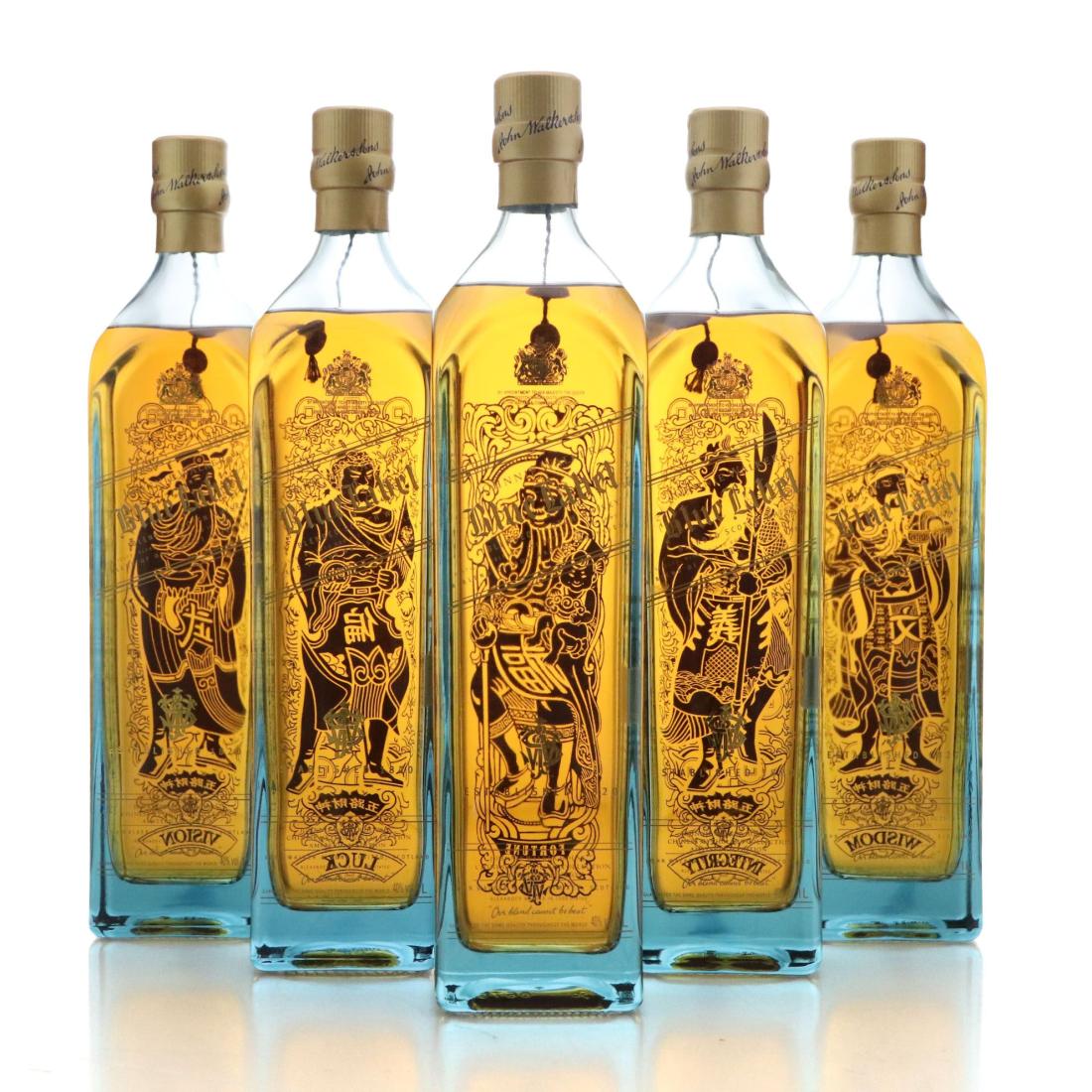 Johnnie Walker Blue Label Gods of Wealth Collection 5 x 1 Litre Taiwan