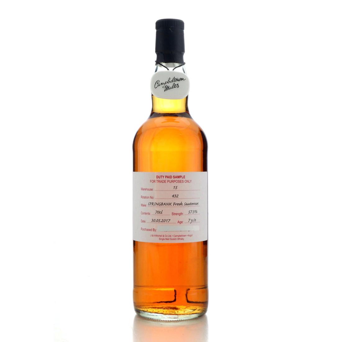 Springbank 2017 Duty Paid Sample 7 Year Old Fresh Sauternes