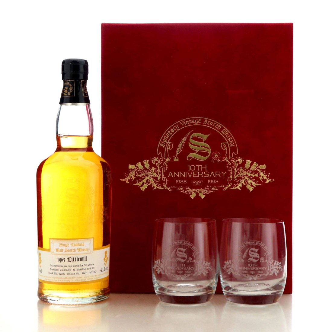 Image for Littlemill 1965 Signatory Vintage 32 Year Old 10th Anniversary Gift Pack