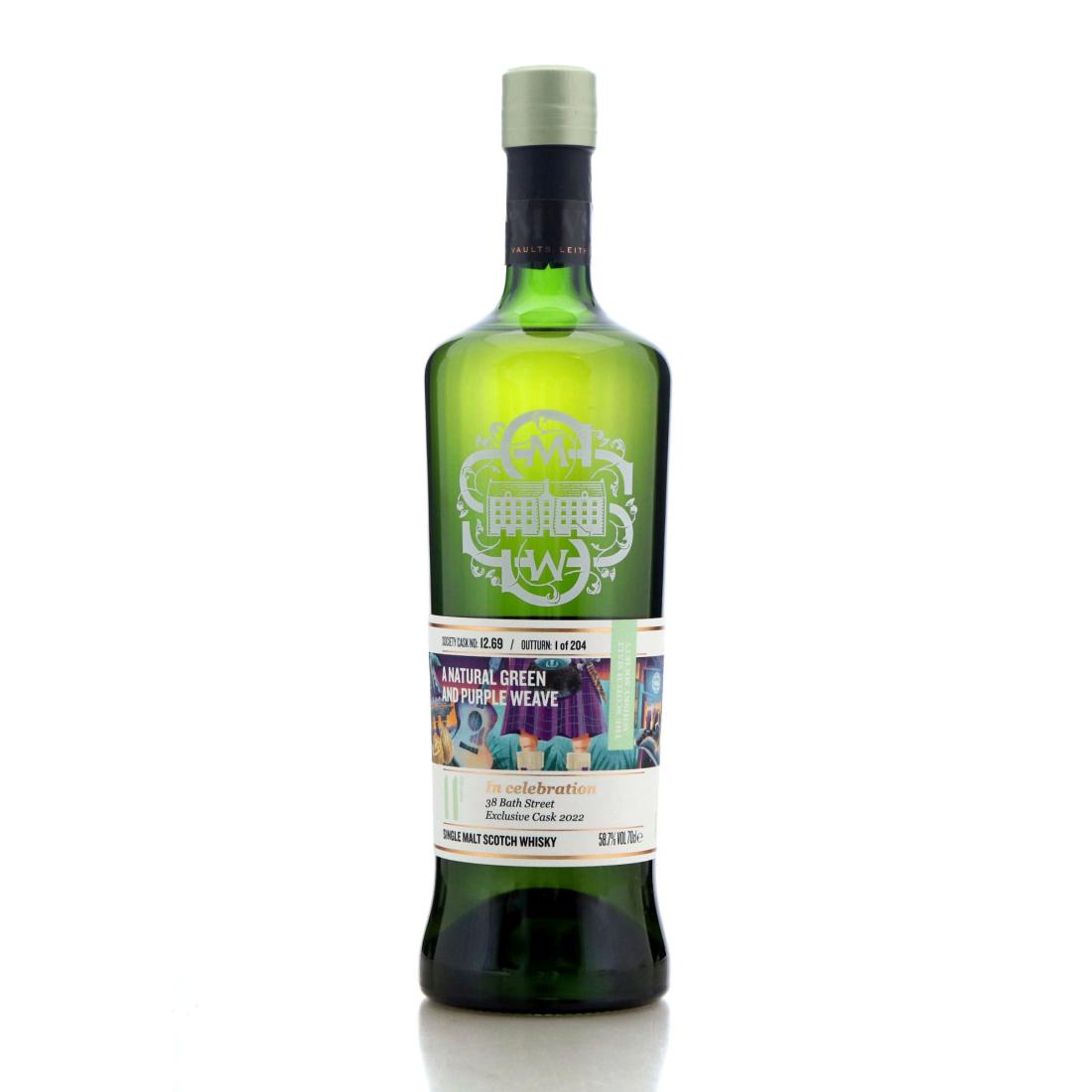 Benriach SMWS 11 Year Old 1269 A natural green and purple weave