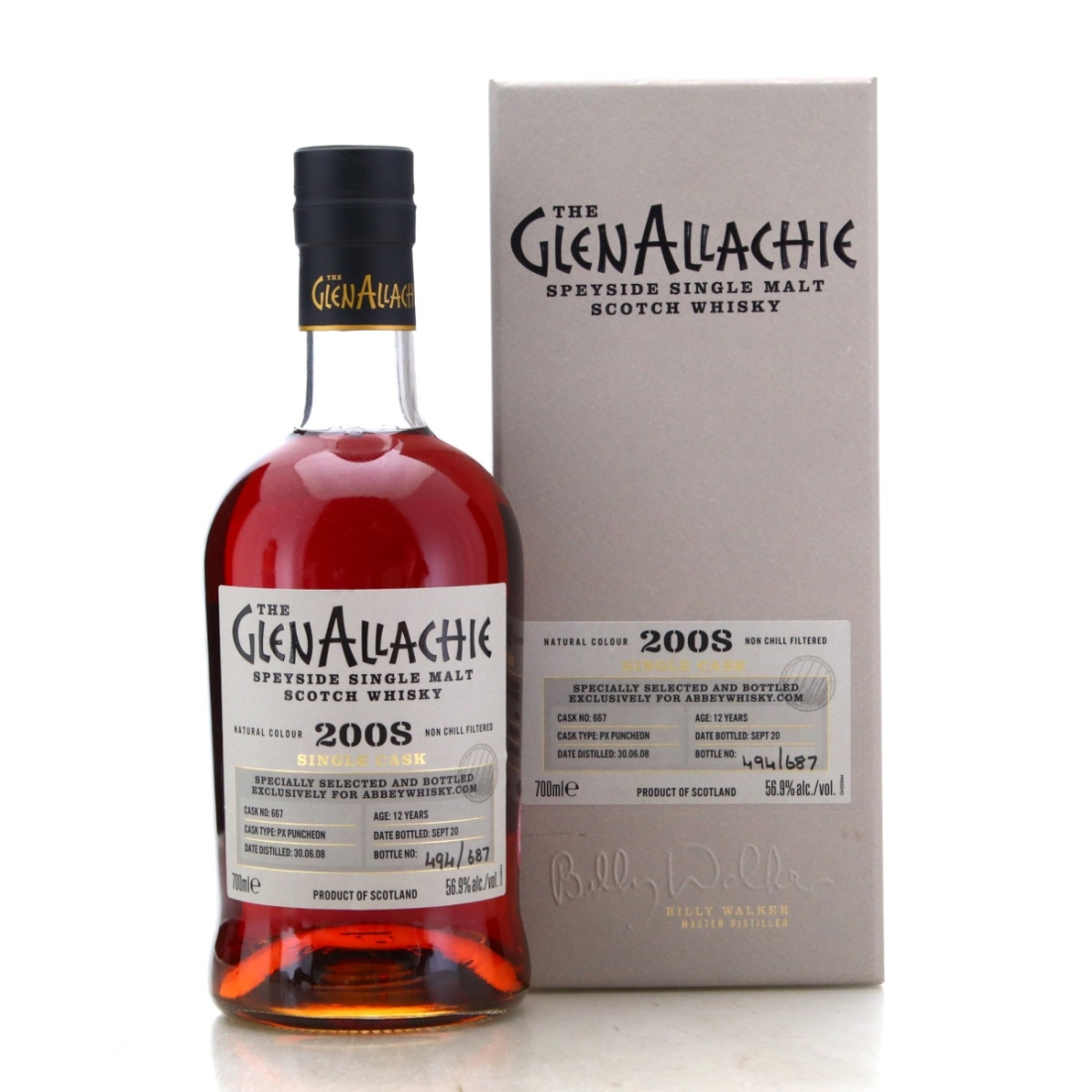 Image for Glenallachie 2008 Single Cask 12 Year Old #667