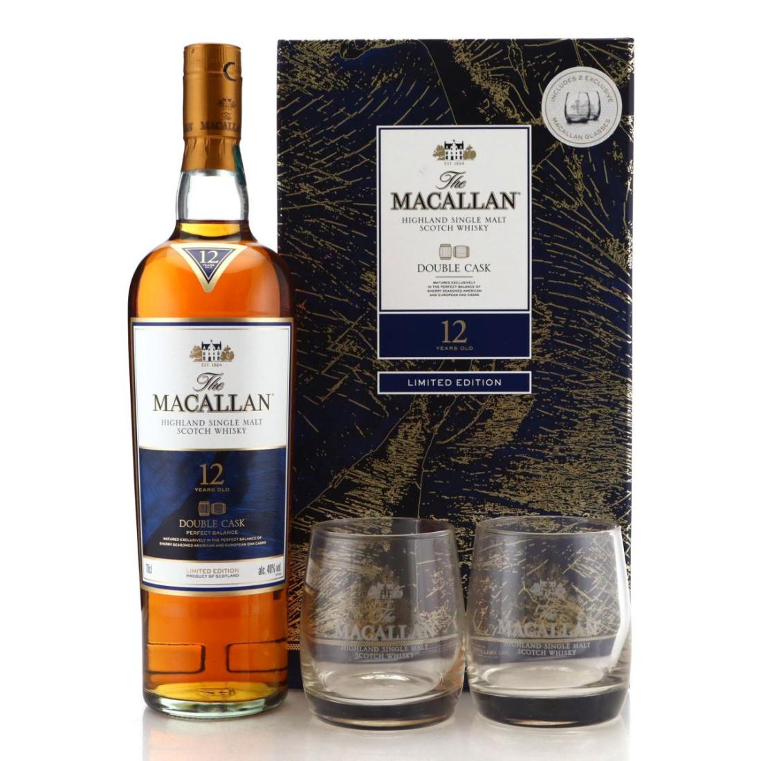 Macallan 12 Year Old Double Cask Limited Edition Glasses Gift Pack