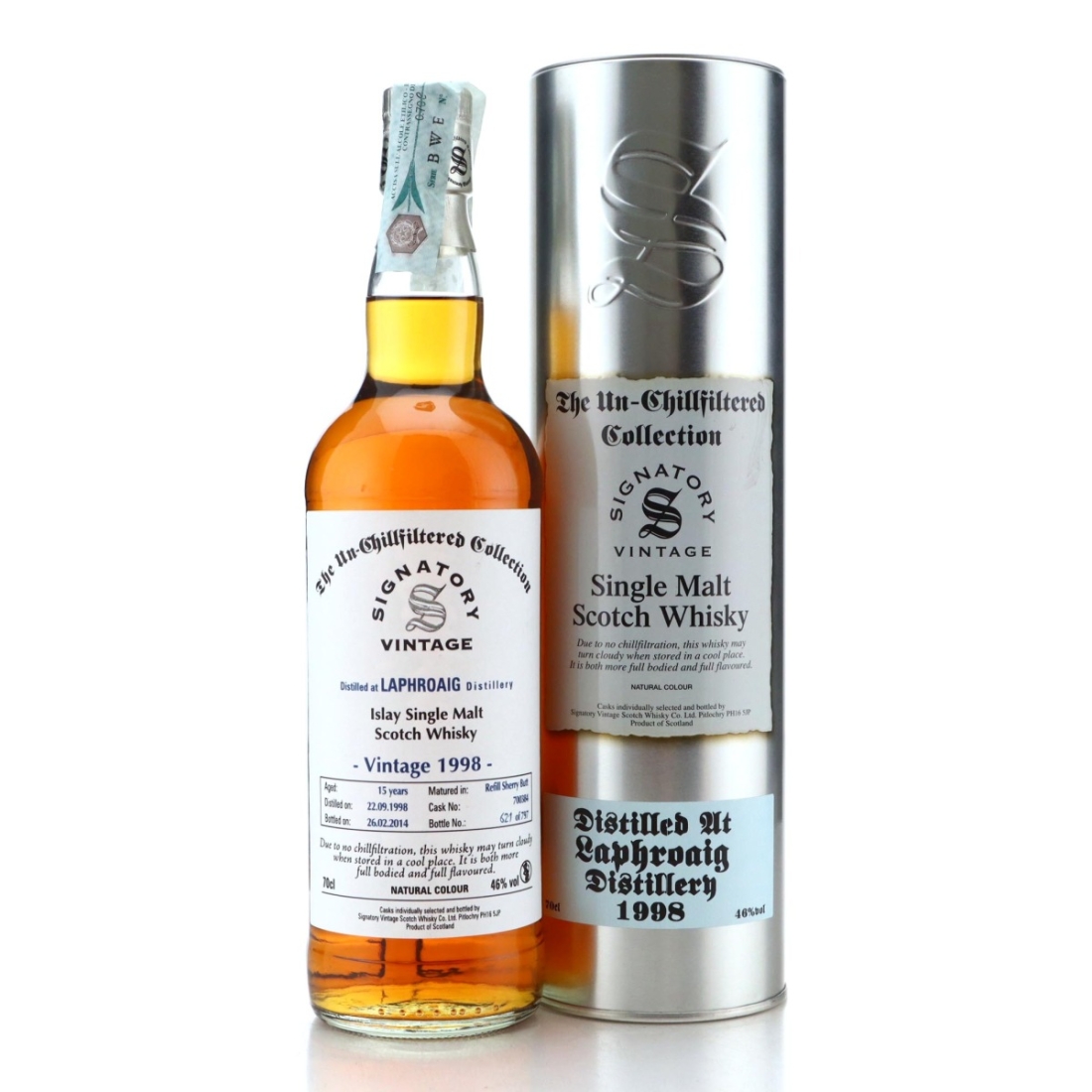 Image for Laphroaig 1998 The Un-Chillfiltered Collection 15 Year Old 