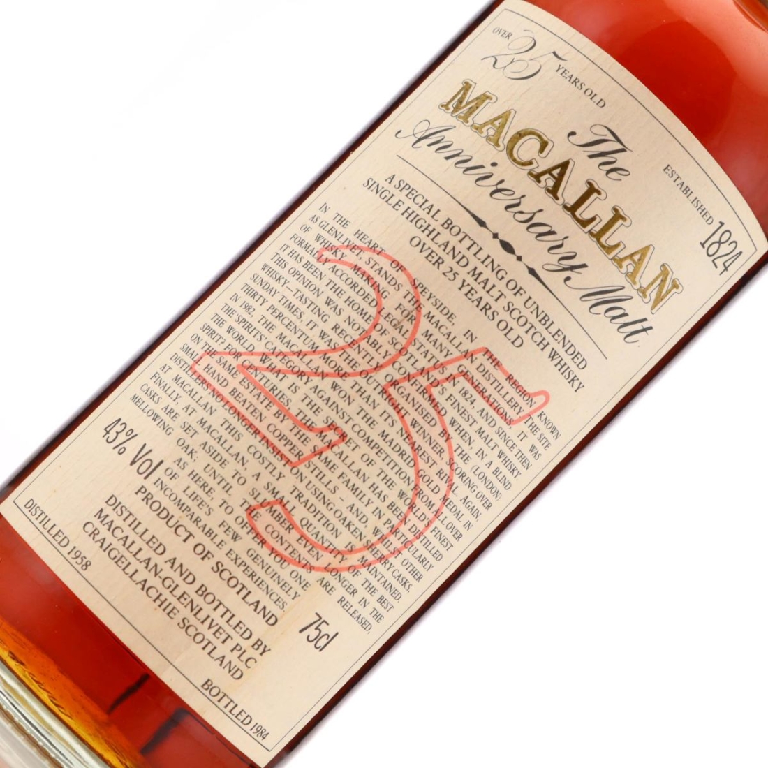 Image for Macallan 1958 Anniversary Malt 25 Year Old