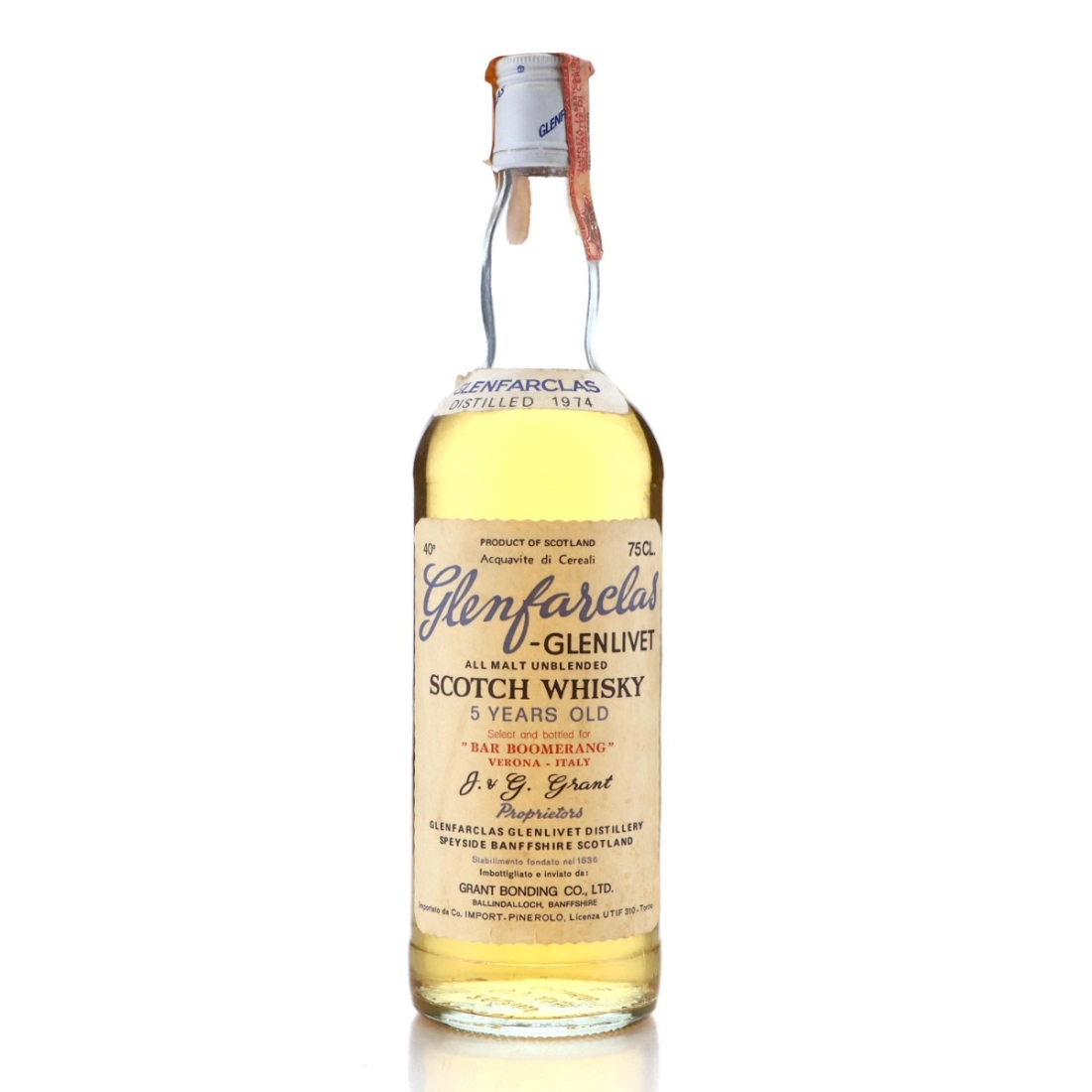Image for Glenfarclas 1974 "Bar Boomerang" 5 Year Old