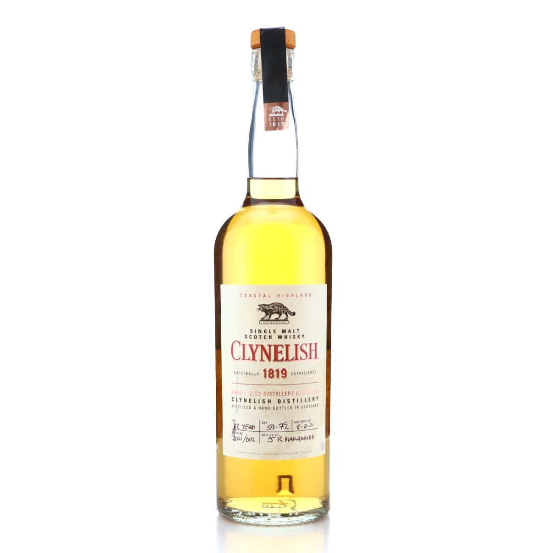 Image for Clynelish Hand Filled Distillery Exclusive 12 Year Old Batch No.2021/002