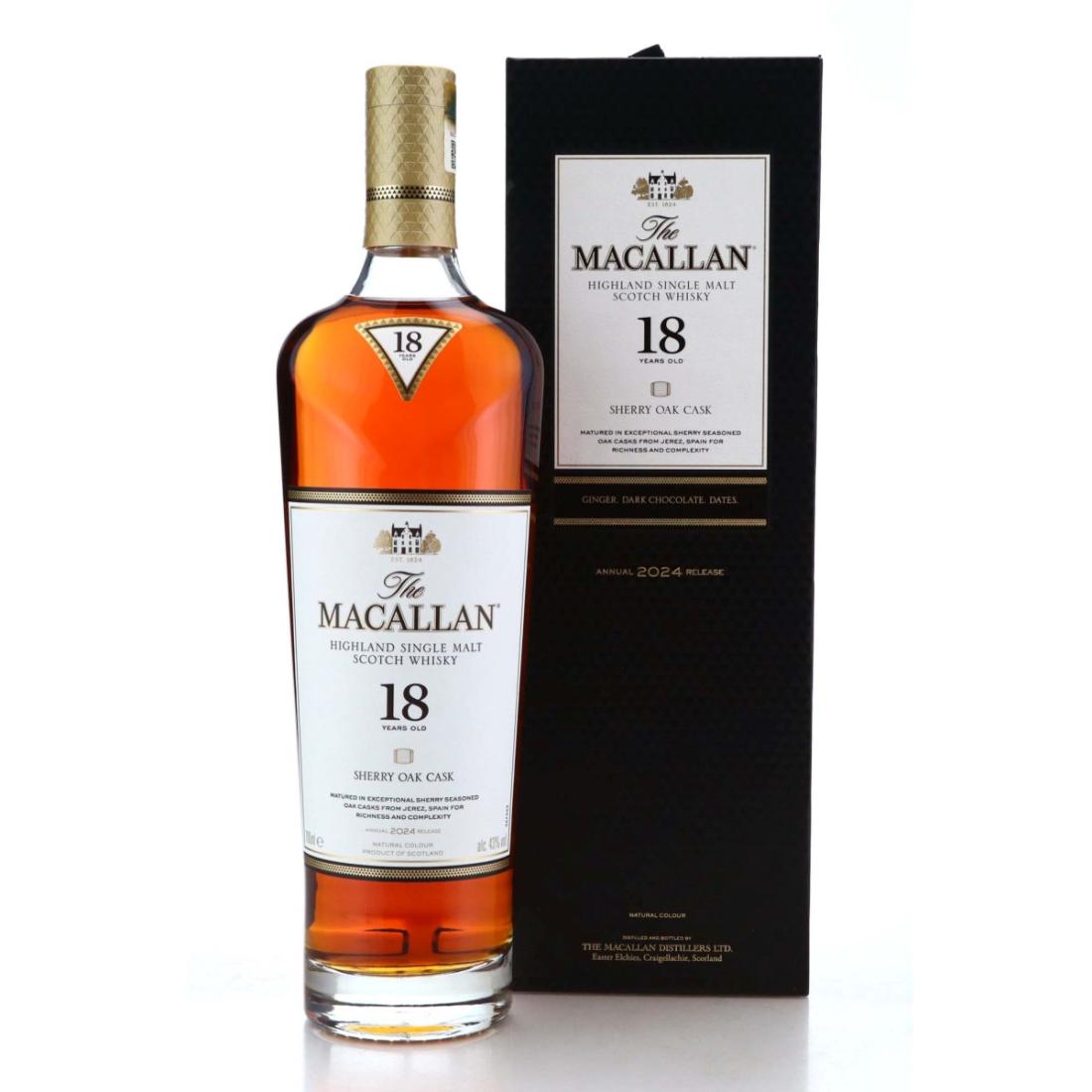 Macallan 18 Year Old Sherry Oak Cask Annual 2024 Release