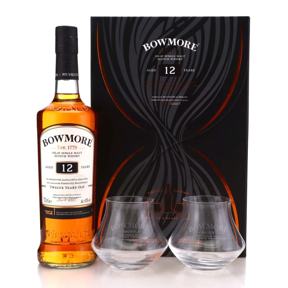 Image for Bowmore 12 Year Old - Glasses Gift Pack