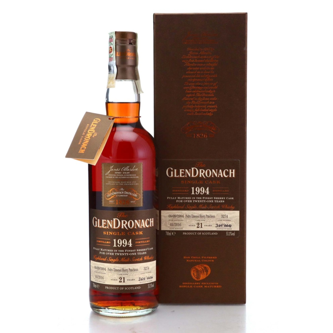 Image for Glendronach 1994 Single Cask 21 Year Old  #3274 - Batch 13