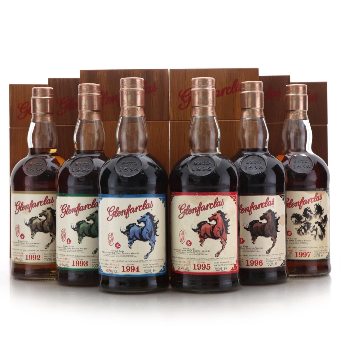 Image for Glenfarclas Horse Series Single Casks x 6 - 178th Anniversary