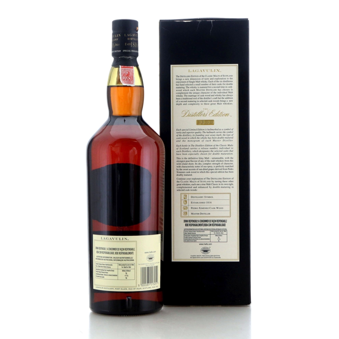 Image for Lagavulin 1991 The Distillers Edition lgv.4/496 Litre