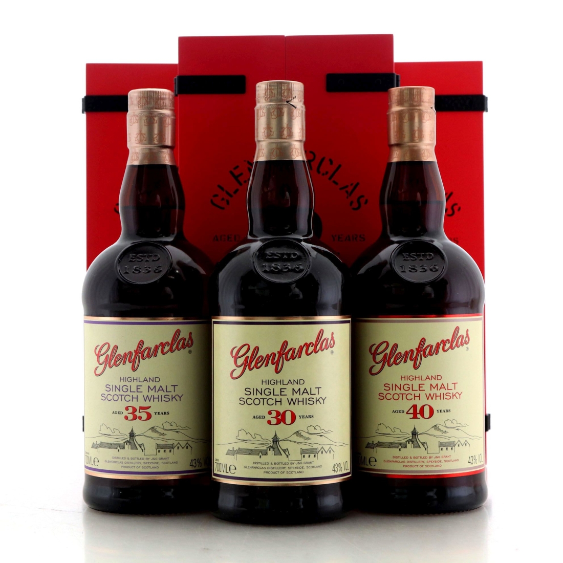 Image for Glenfarclas 30, 35 and 40 Year Old Warehouse Boxes x 3