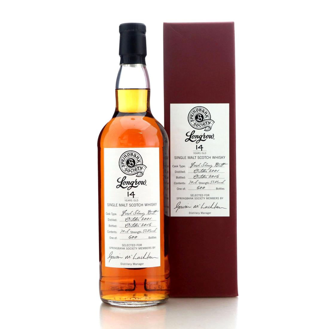 Longrow 2001 Springbank Society 14 Fresh Sherry Butt
