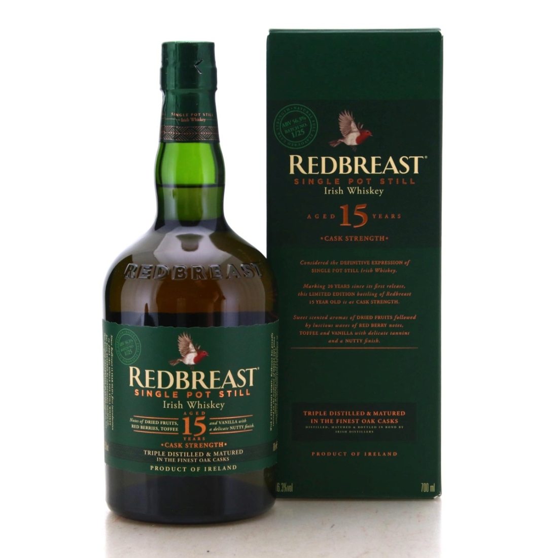 Image for Redbreast 15 Year Old Cask Strength Batch 1/25