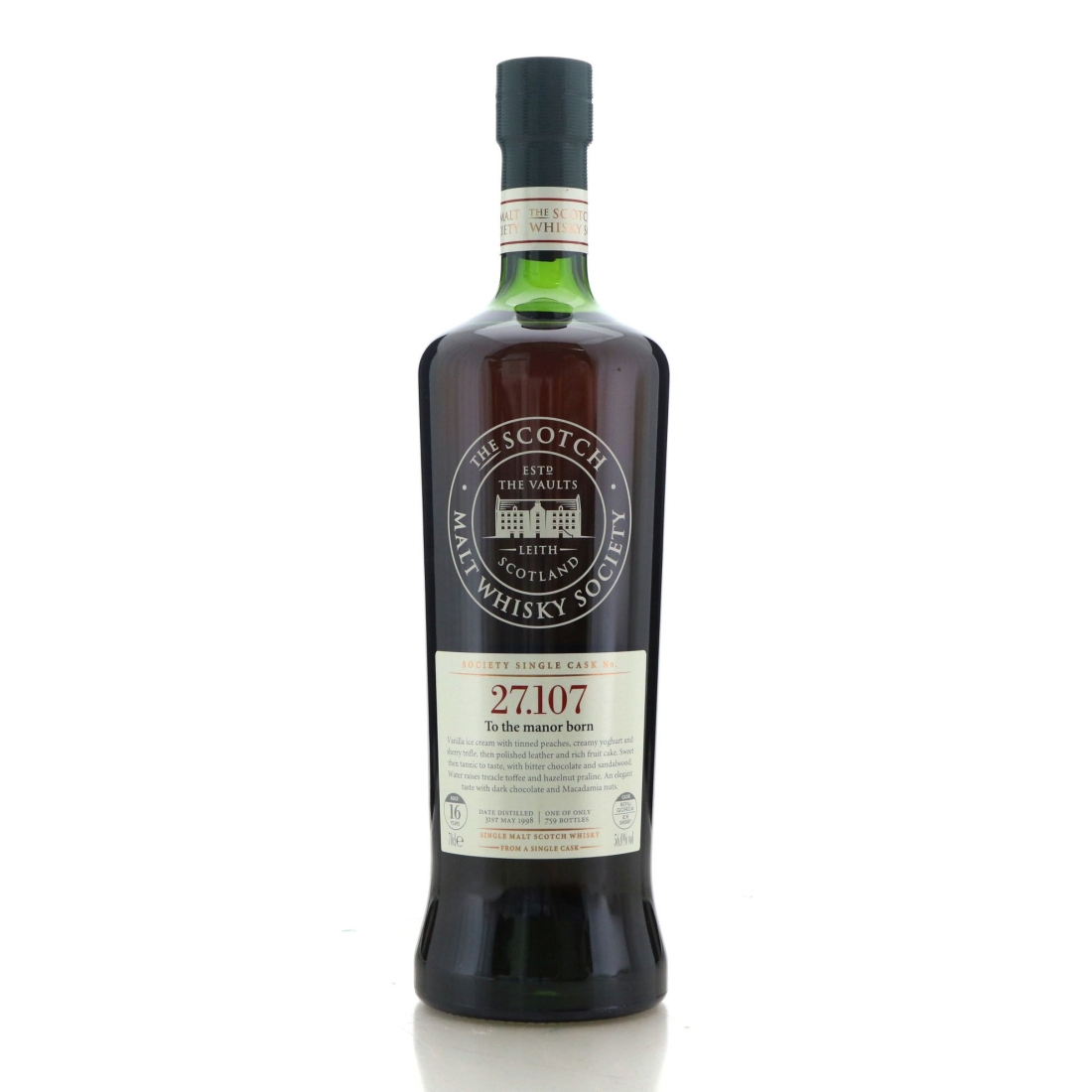 Image for Springbank 1998 SMWS 16 Year Old 27.107 - To the manor born