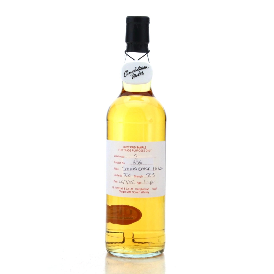 Image for Springbank 2005 Duty Paid Sample 15 Year Old - Fresh Bourbon