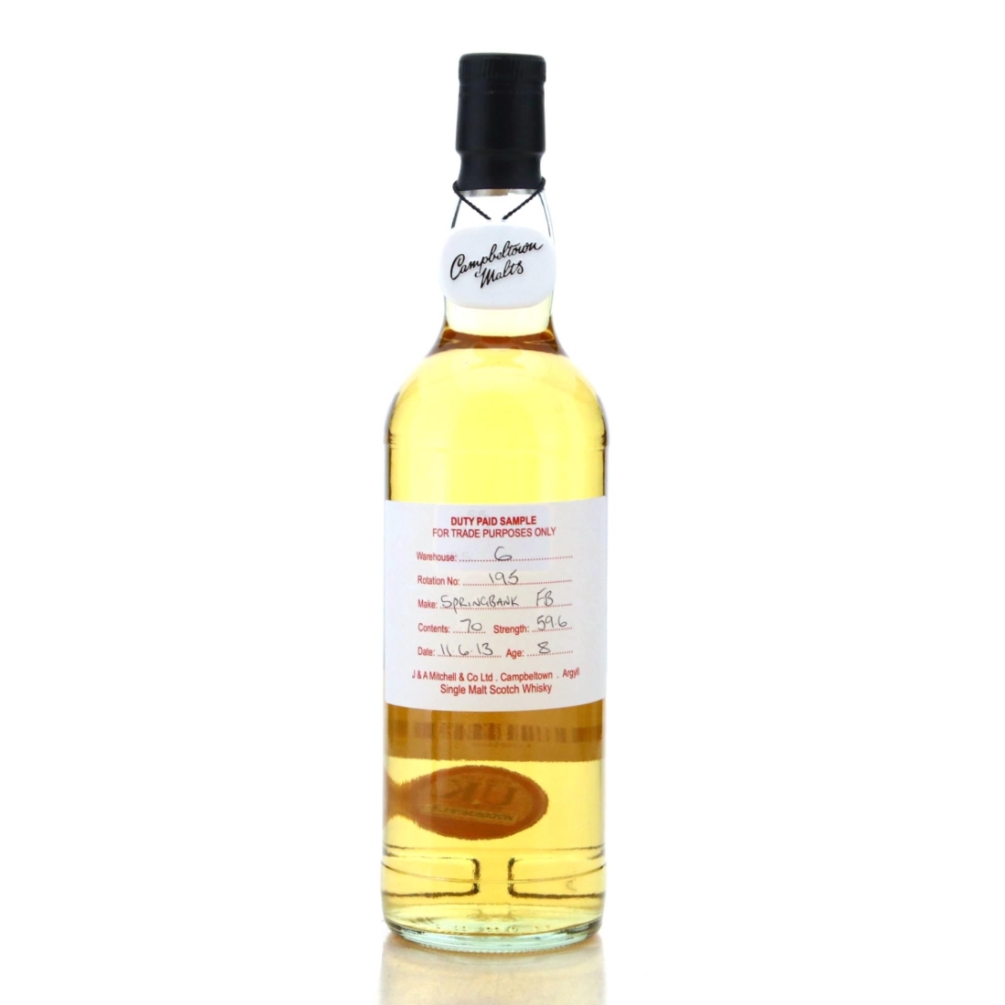 Image for Springbank 2013 Duty Paid Sample 8 Year Old - Fresh Bourbon