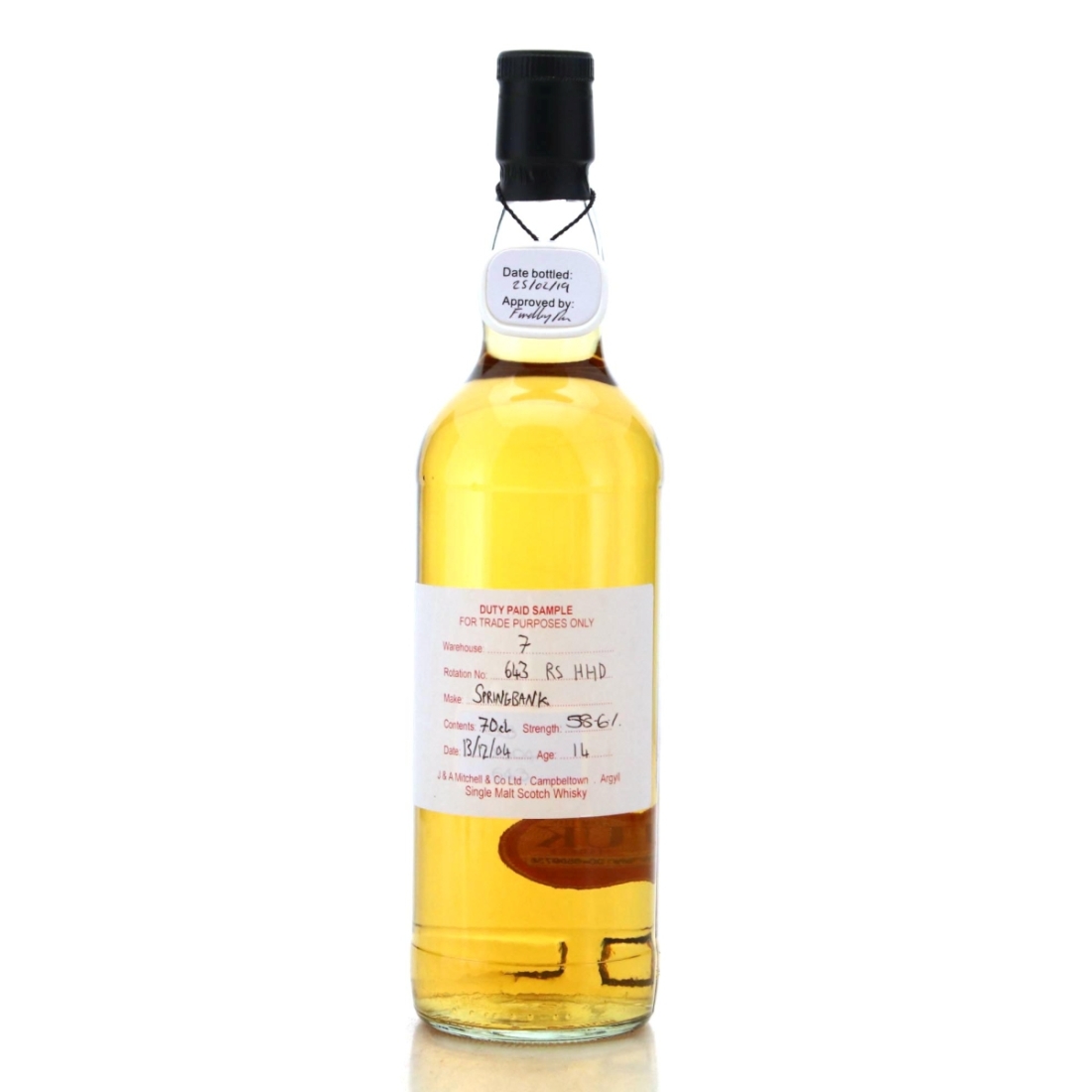 Image for Springbank 2004 Duty Paid Sample 14 Year Old / Refill Sauternes