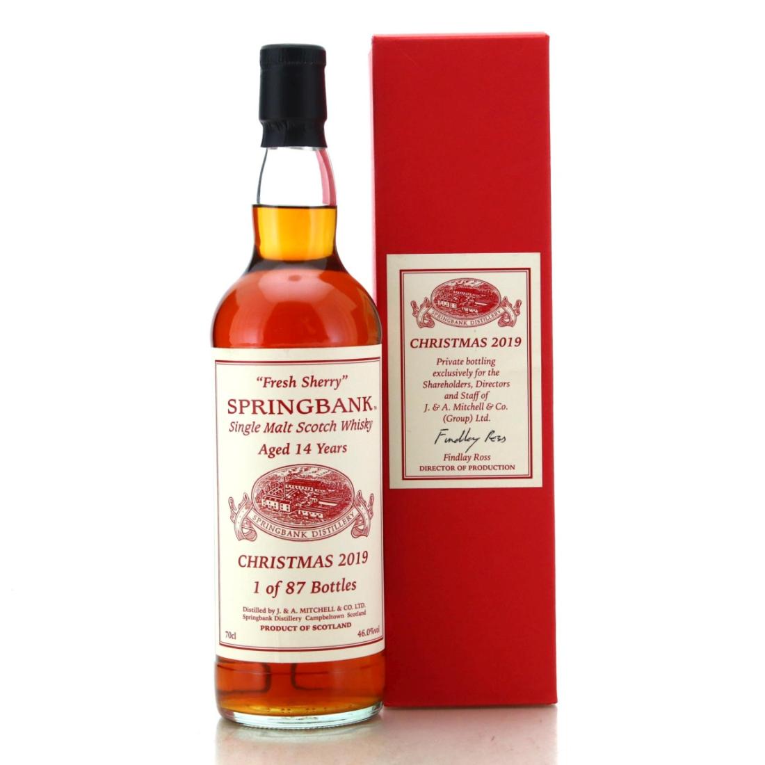 Springbank 14 Year Old Fresh Sherry Christmas 2019