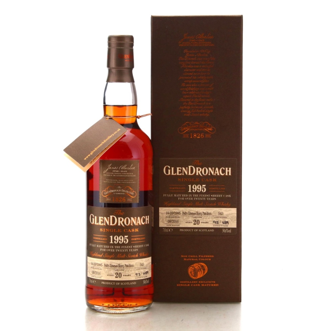 Image for Glendronach 1995 Single Cask 20 Year Old #543 - Batch 14